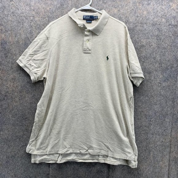 Polo Ralph Lauren Polo Shirt Men XXL Adult Khaki Golf Golfer Outdoors Pony - Picture 1 of 11